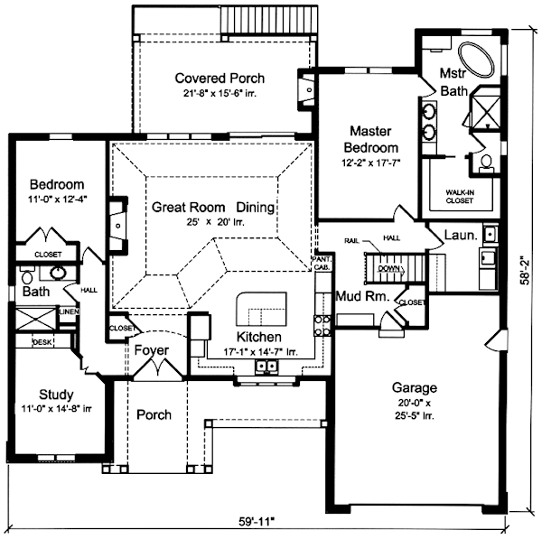 Main Floor Plan for House Plan #535591