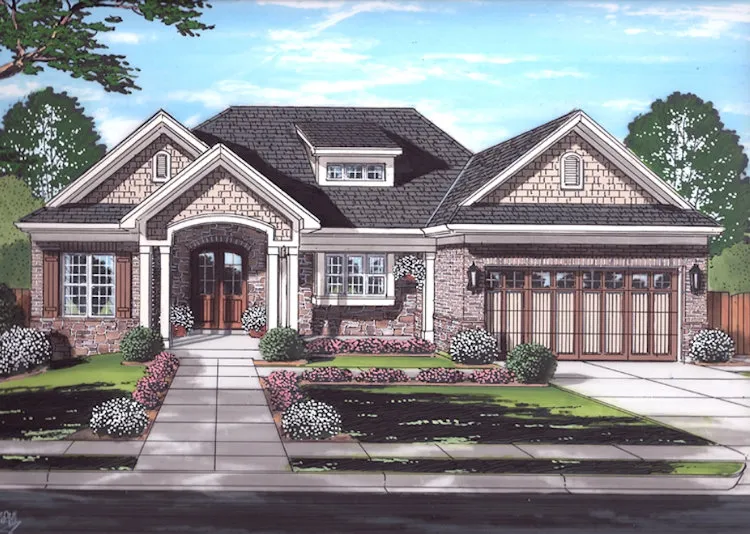 Full Rendering for House Plan #535591