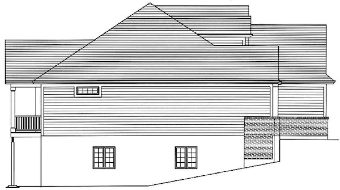 Left Elevation for House Plan #534181