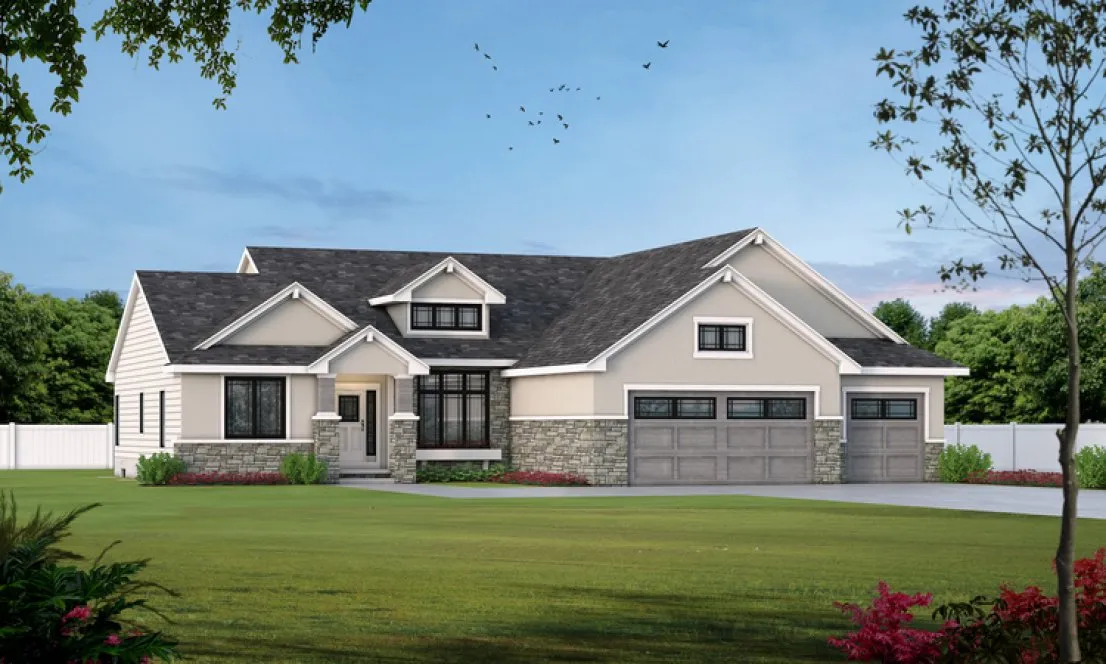 Full Rendering for House Plan #152024