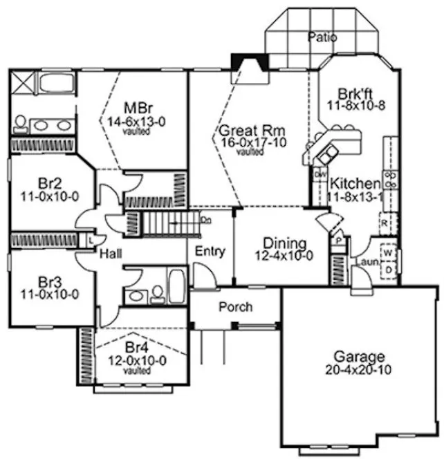 Main Floor Plan for House Plan #631671