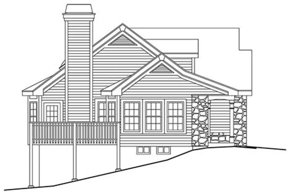 Left Elevation for House Plan #637871
