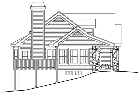 Left Elevation for House Plan #637871