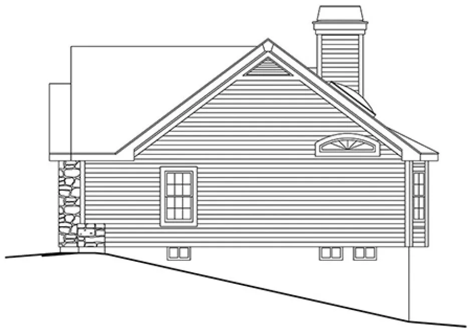 Right Elevation for House Plan #637871