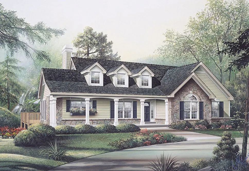 Full Rendering for House Plan #637871