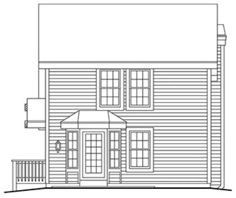 Rear Elevation for House Plan #632331