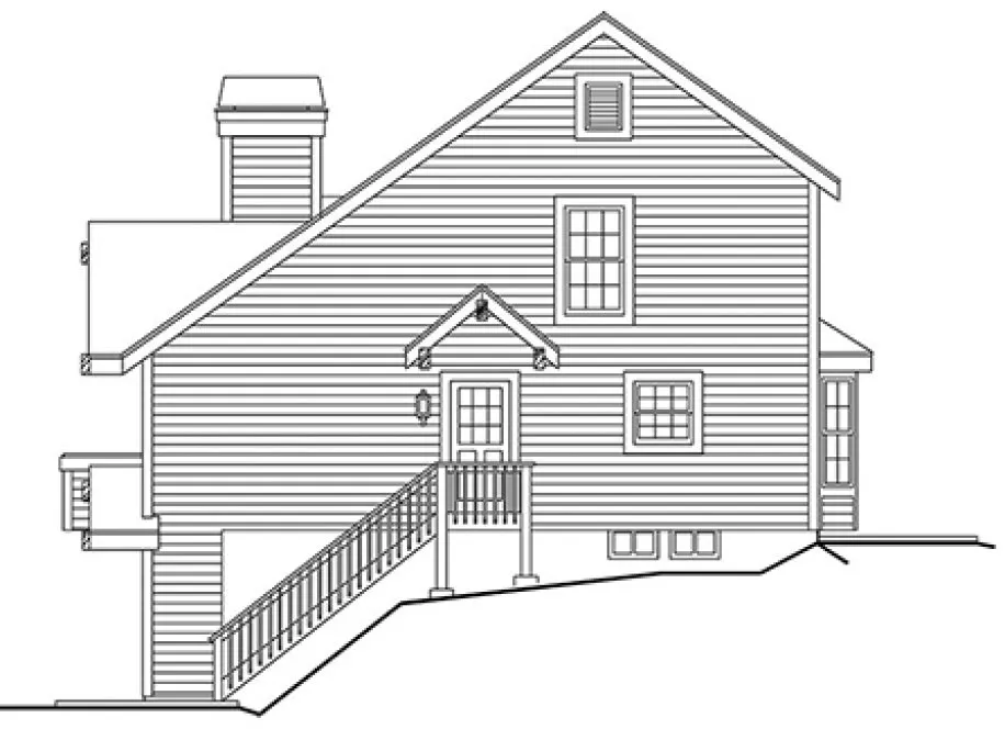 Right Elevation for House Plan #632331