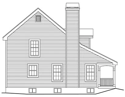 Left Elevation for House Plan #639921