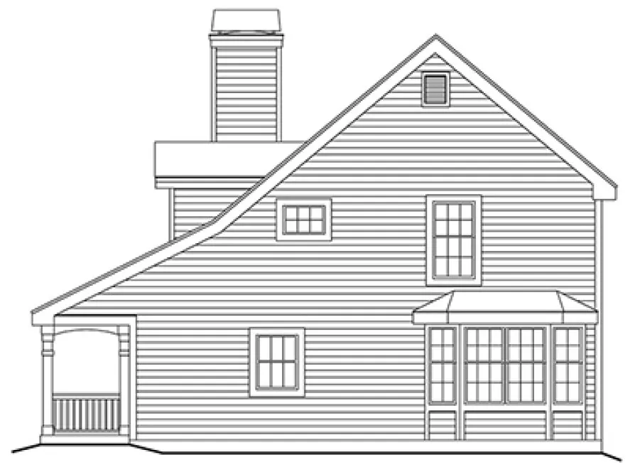 Right Elevation for House Plan #639921