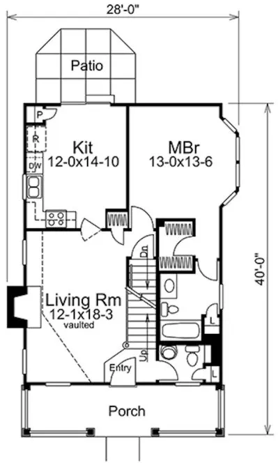Main Floor Plan for House Plan #639921
