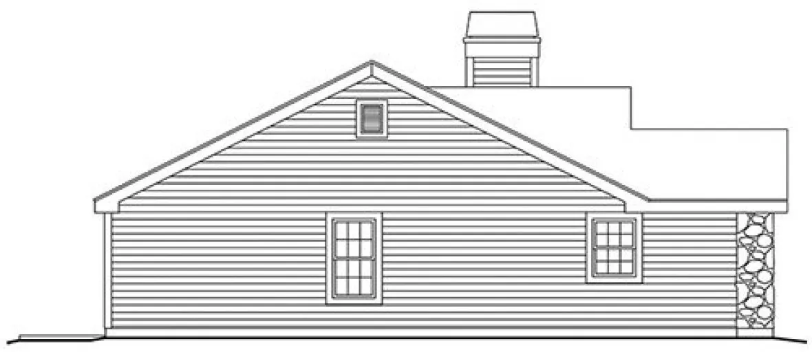 Left Elevation for House Plan #639612