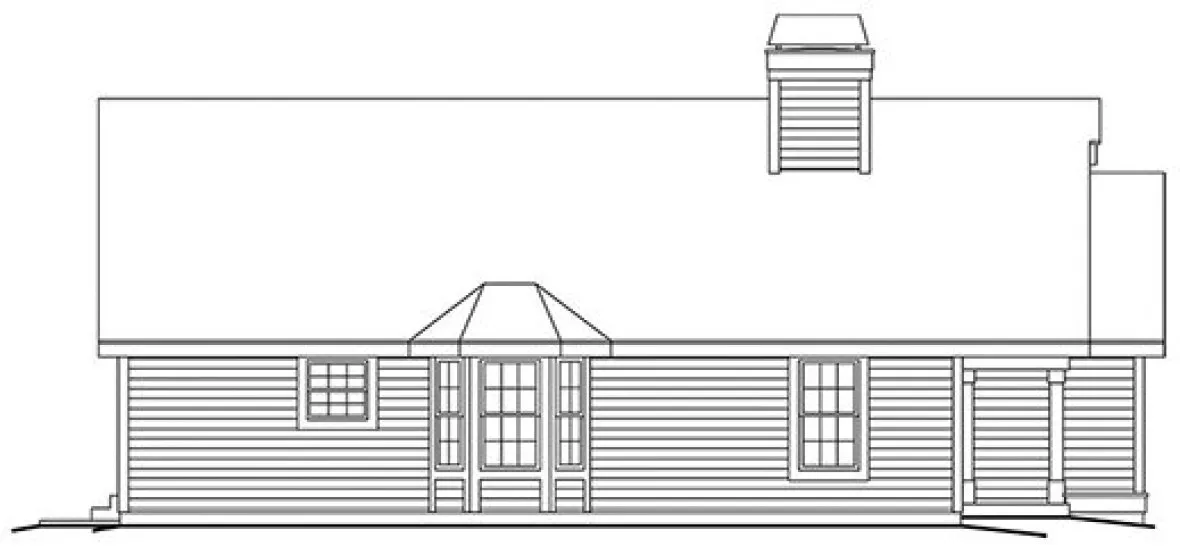 Left Elevation for House Plan #632541