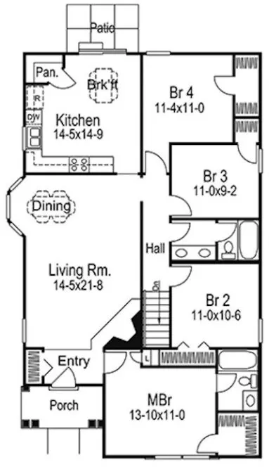 Main Floor Plan for House Plan #632541