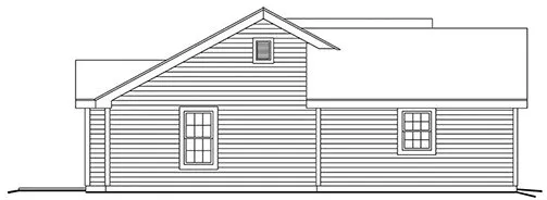 Left Elevation for House Plan #632601