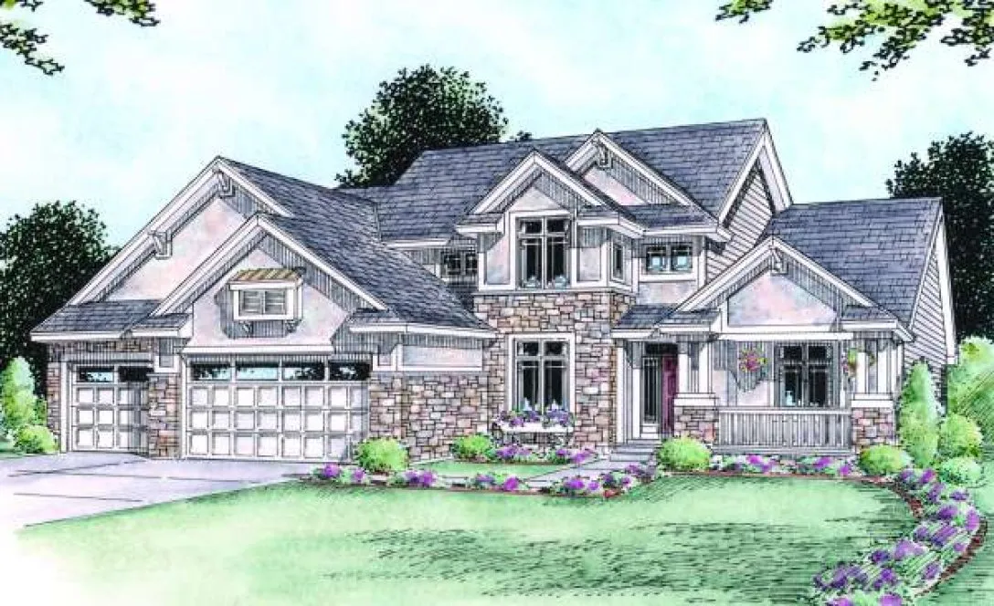 Full Rendering for House Plan #153002