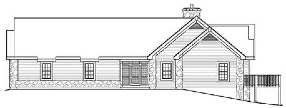 Right Elevation for House Plan #630053