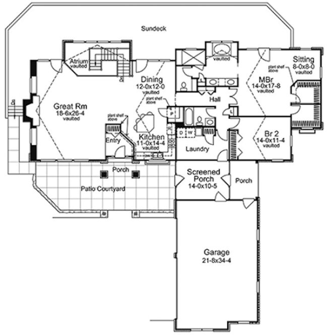 Main Floor Plan for House Plan #630053
