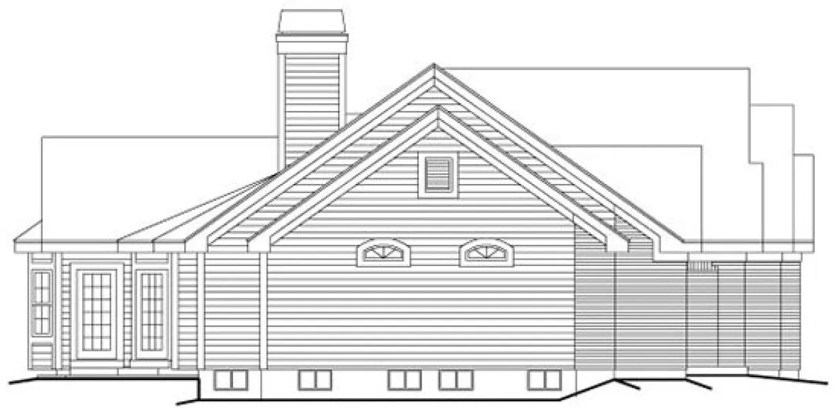 Left Elevation for House Plan #635962