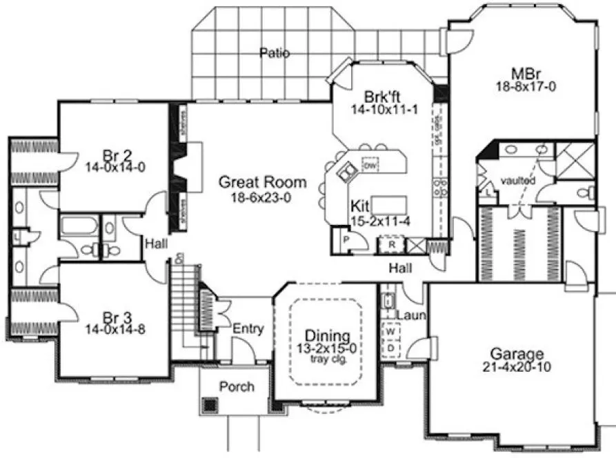 Main Floor Plan for House Plan #635962