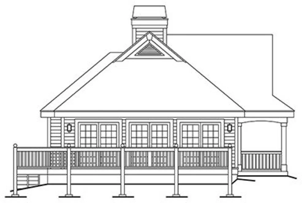 Left Elevation for House Plan #631261