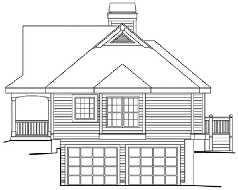 Right Elevation for House Plan #631261