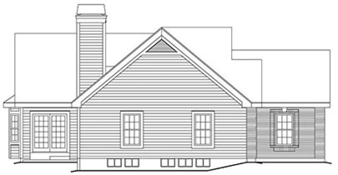 Left Elevation for House Plan #634191