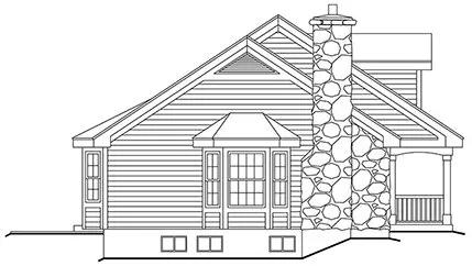 Left Elevation for House Plan #639551