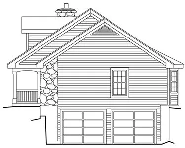 Right Elevation for House Plan #639551