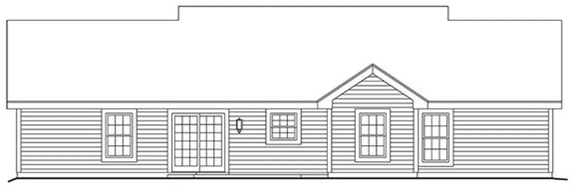 Rear Elevation for House Plan #635631
