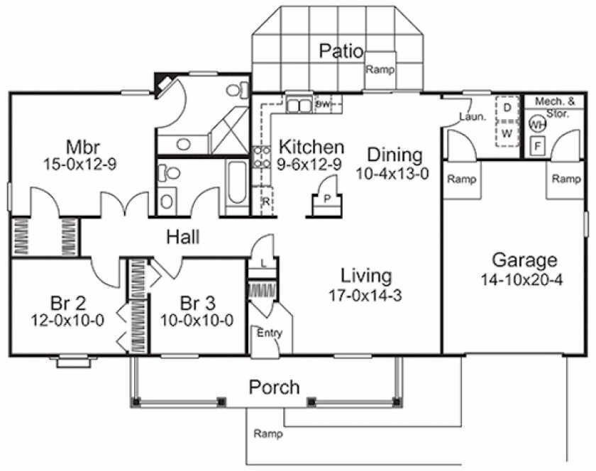 Main Floor Plan for House Plan #635631