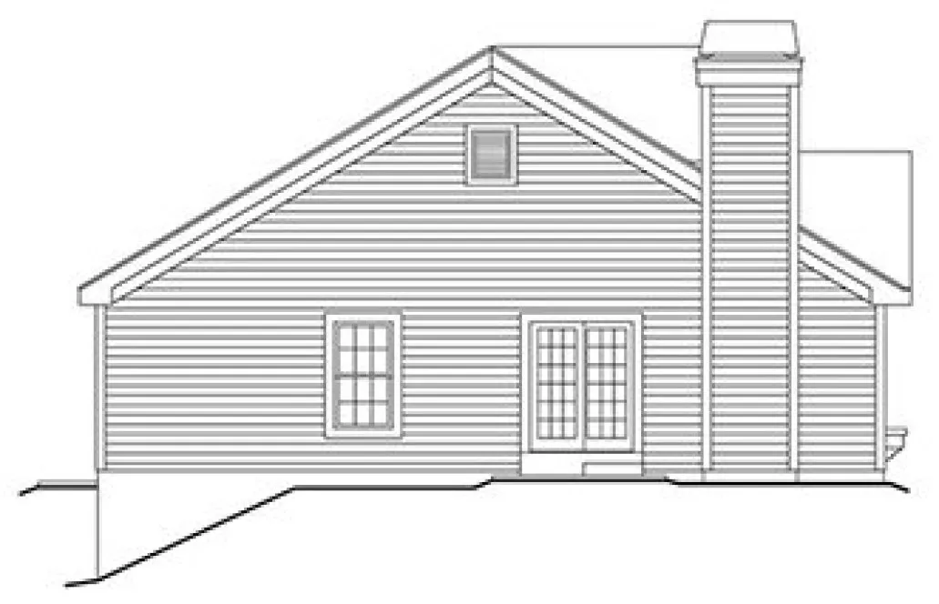 Left Elevation for House Plan #632701