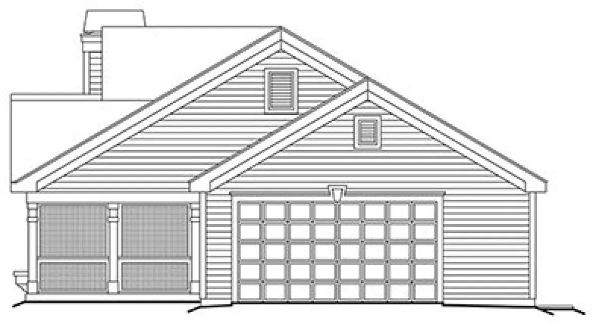 Right Elevation for House Plan #632701