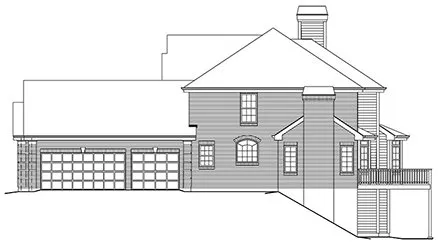 Right Elevation for House Plan #638883