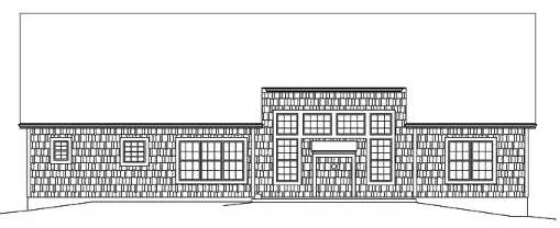Rear Elevation for House Plan #633302