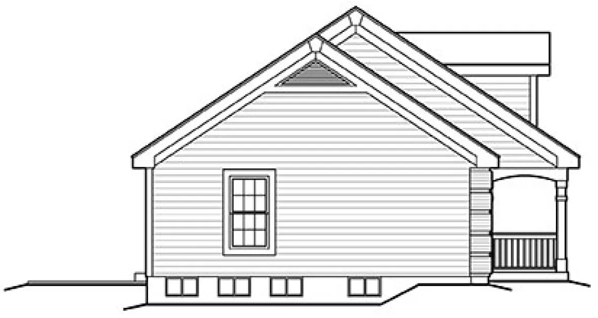 Left Elevation for House Plan #630131