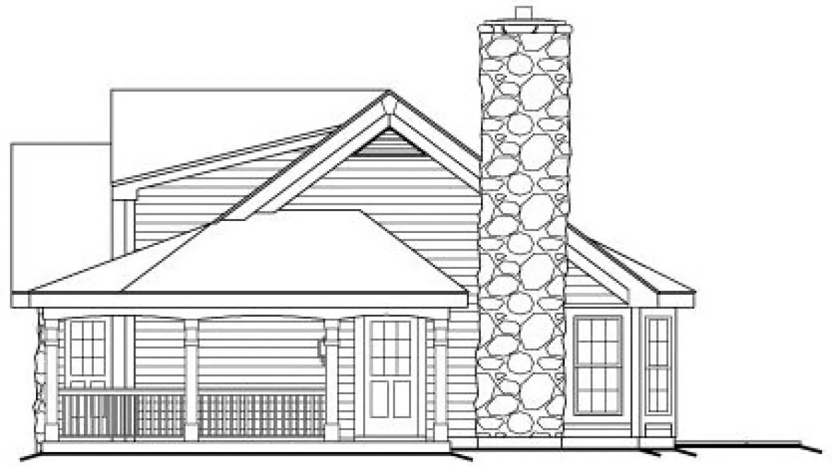 Right Elevation for House Plan #630108