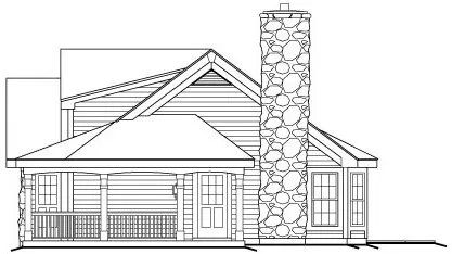 Right Elevation for House Plan #630108