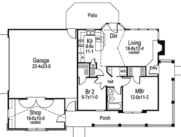Main Floor Plan for House Plan #630108