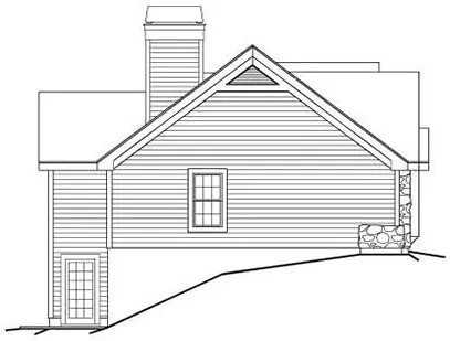 Left Elevation for House Plan #632351