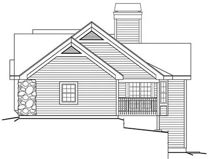 Right Elevation for House Plan #632351