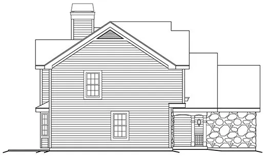 Left Elevation for House Plan #637612