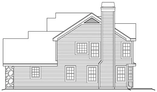 Right Elevation for House Plan #637612