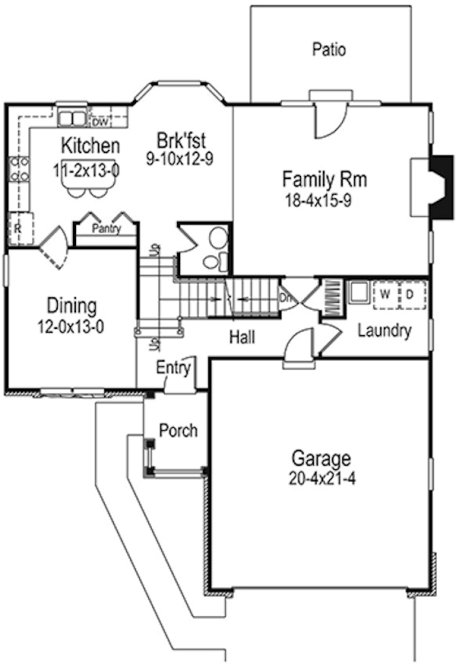 Main Floor Plan for House Plan #637612
