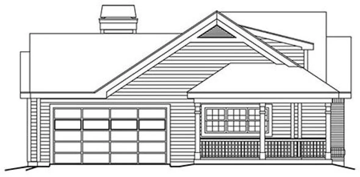 Left Elevation for House Plan #631951