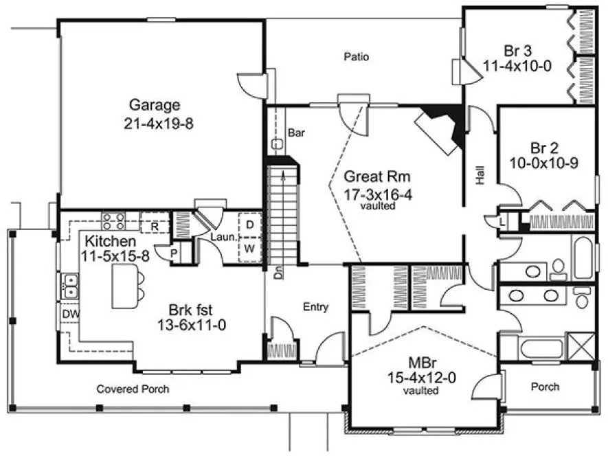 Main Floor Plan for House Plan #631951