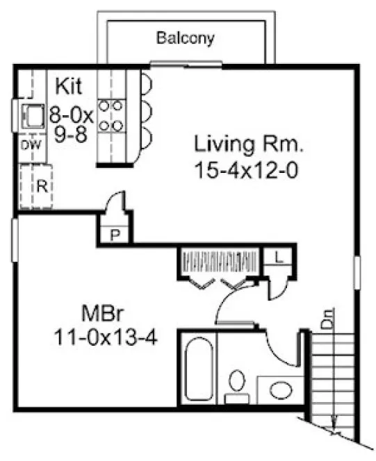 Second Floor Plan for House Plan #631391