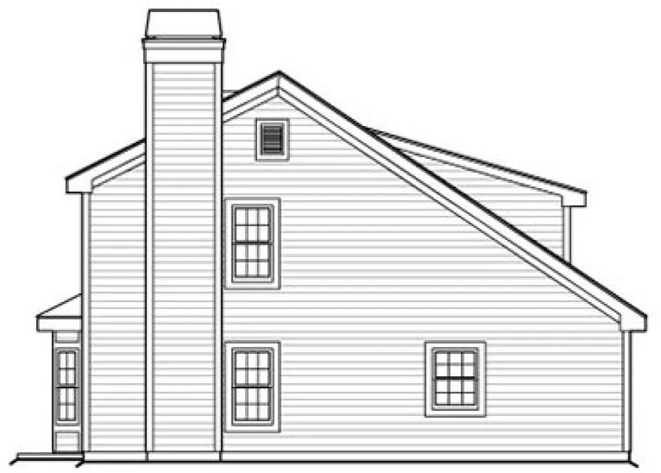 Left Elevation for House Plan #634671