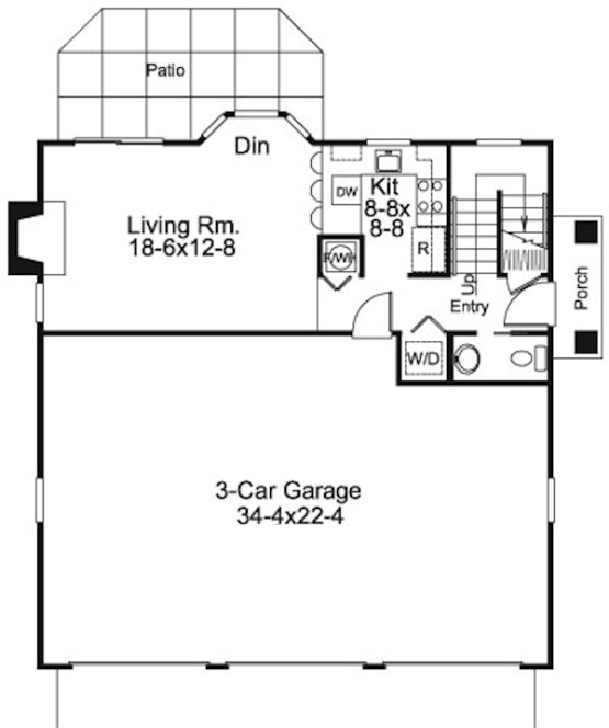 Main Floor Plan for House Plan #634671