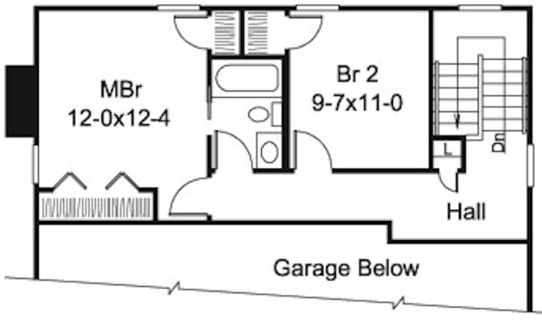 Second Floor Plan for House Plan #634671