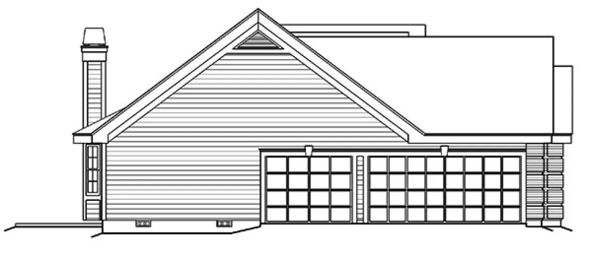 Left Elevation for House Plan #639291